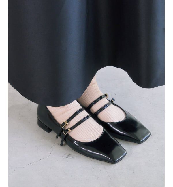 【ル　タロン/LE TALON】 スクエアWストラップメリージェーン