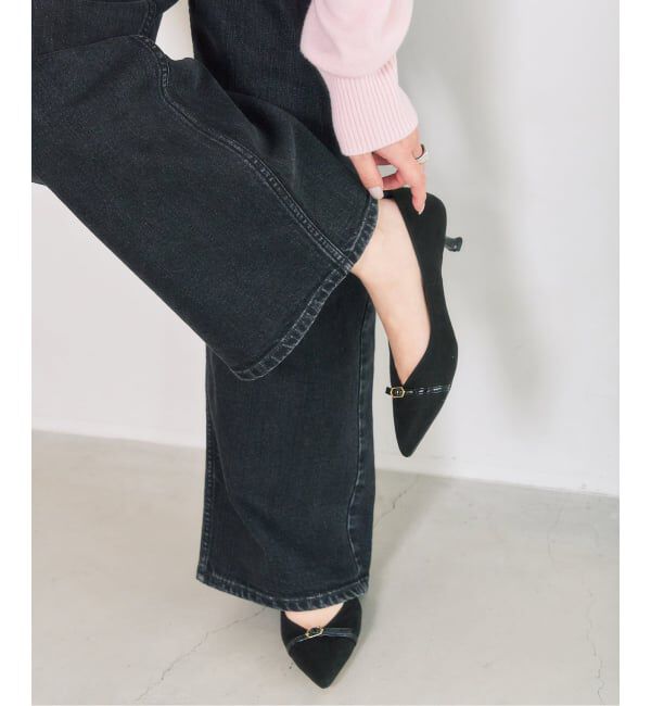 【ル　タロン/LE TALON】 《予約》4.5cmポインテッドナローベルトパンプス