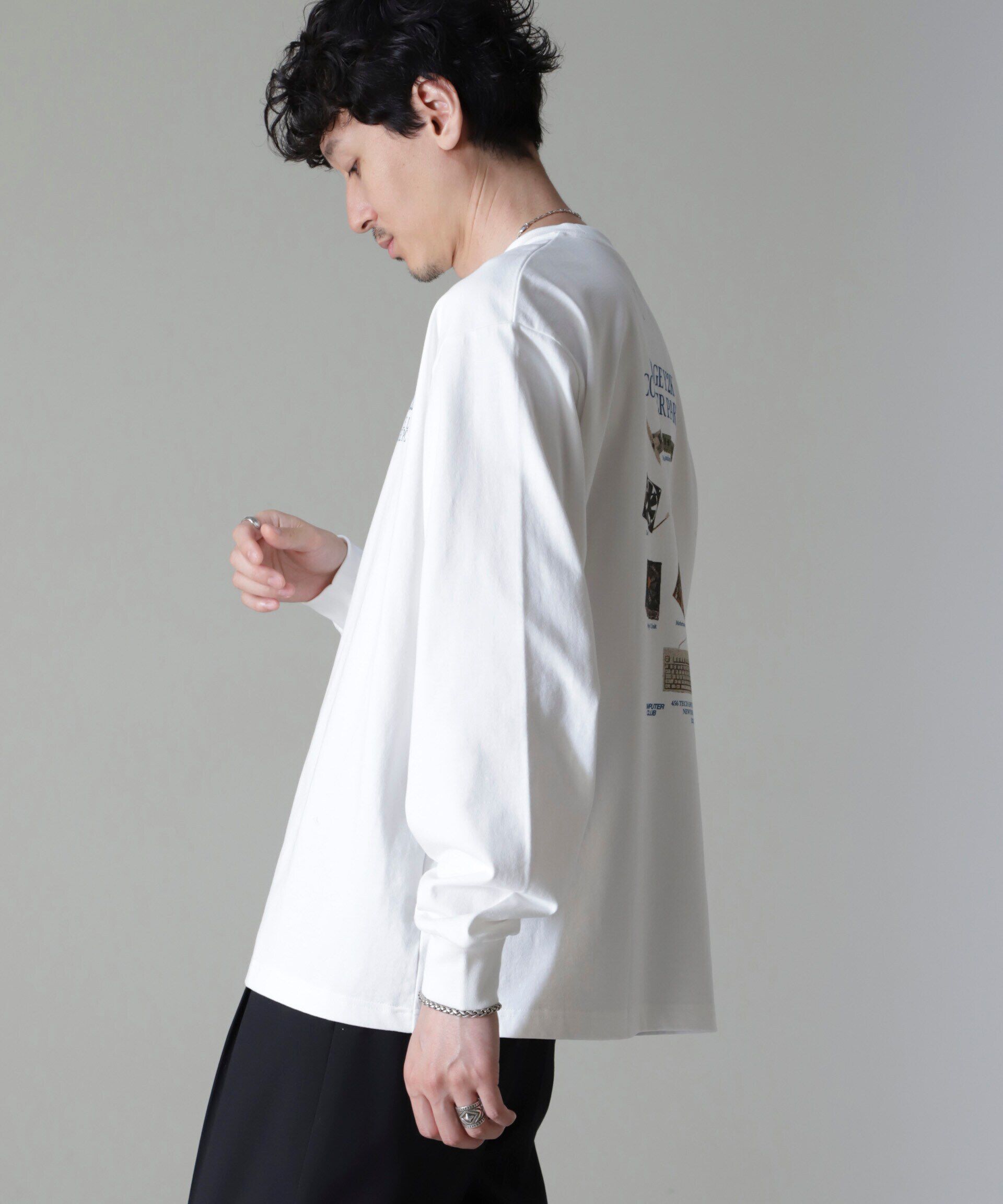 【ナノ・ユニバース/NANO universe】 「MOFFISIE2.0」オリジナルプリントTシャツ長袖