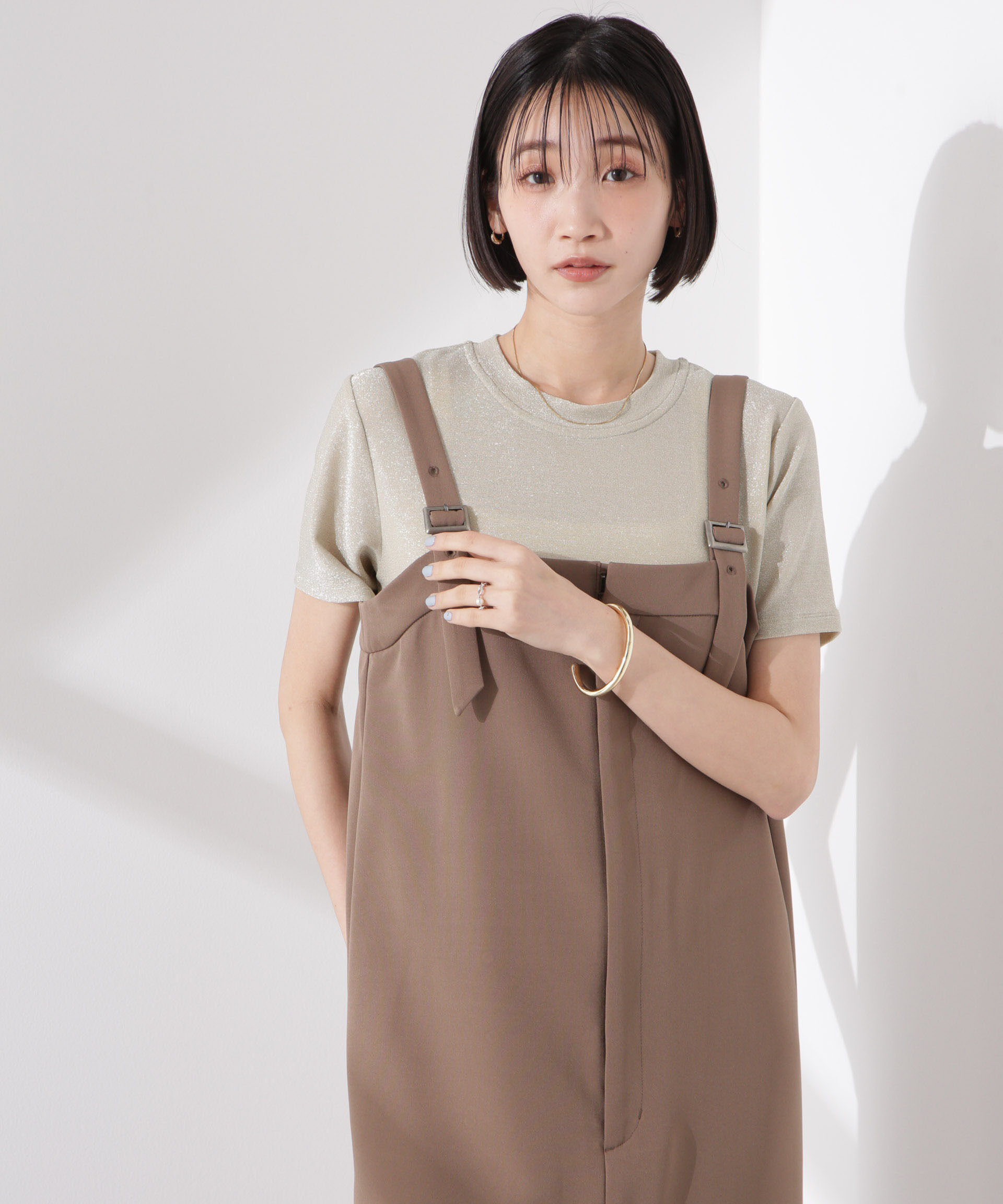 メンズファッションなら|【ナノ・ユニバース/NANO universe】 ラメカットクルーネックＴシャツ