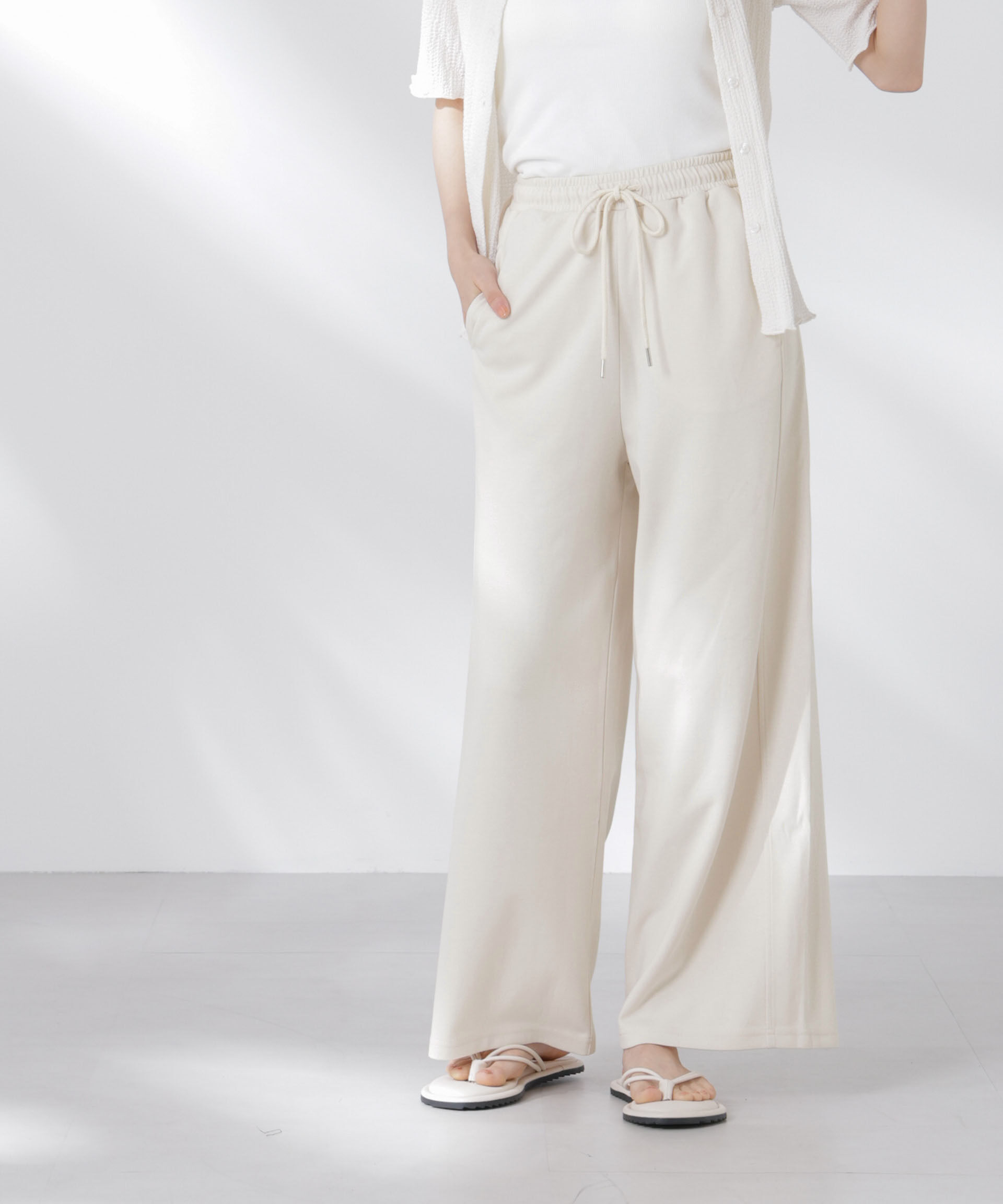 【ナノ・ユニバース/NANO universe】 ダンボールカットワイドパンツ