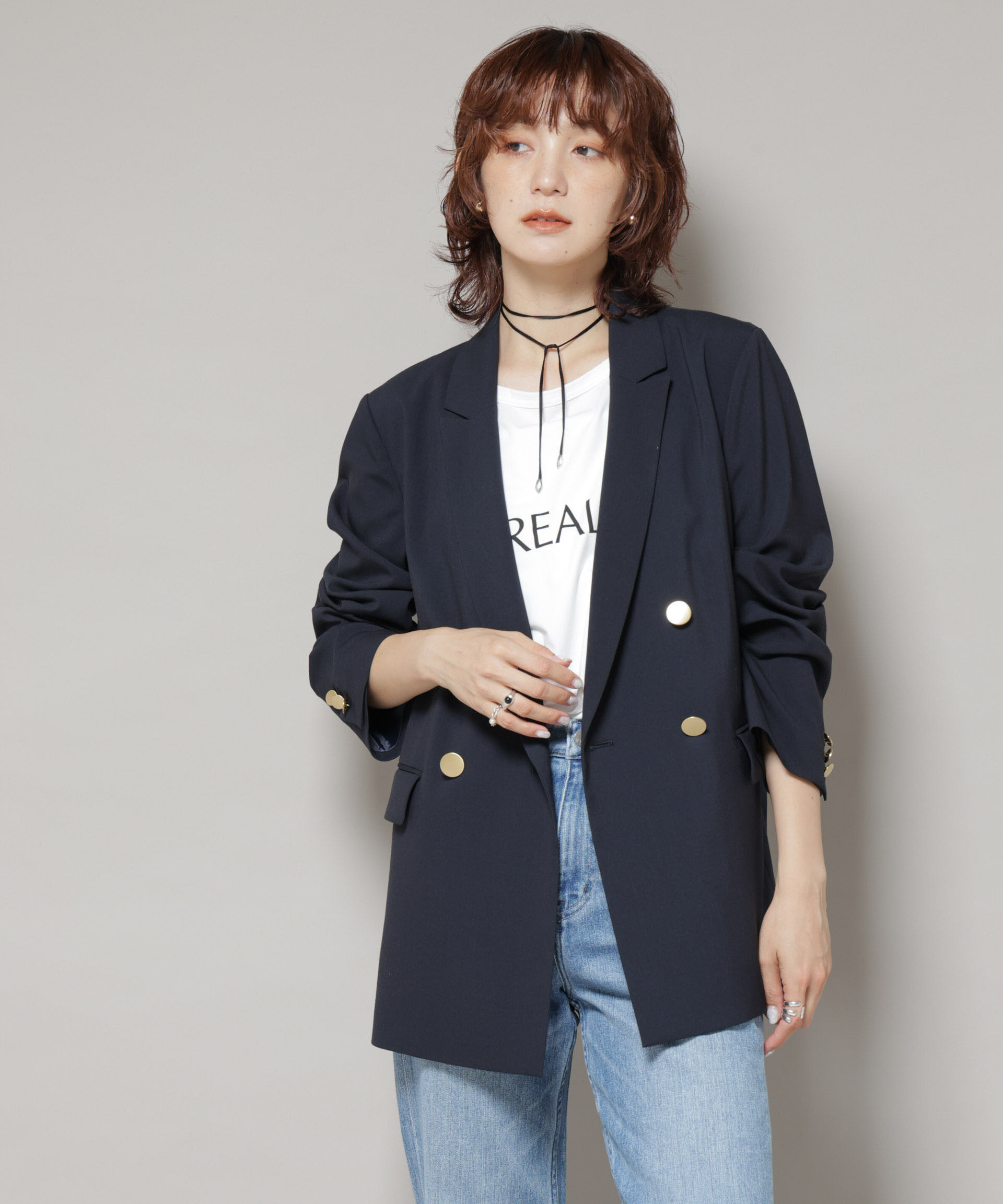 美品！特価！GALLARDAGALANTE ノッチドラペルジャケット ポリエステルウールバラシャ ノッチドラペルジャケット（DES PRES