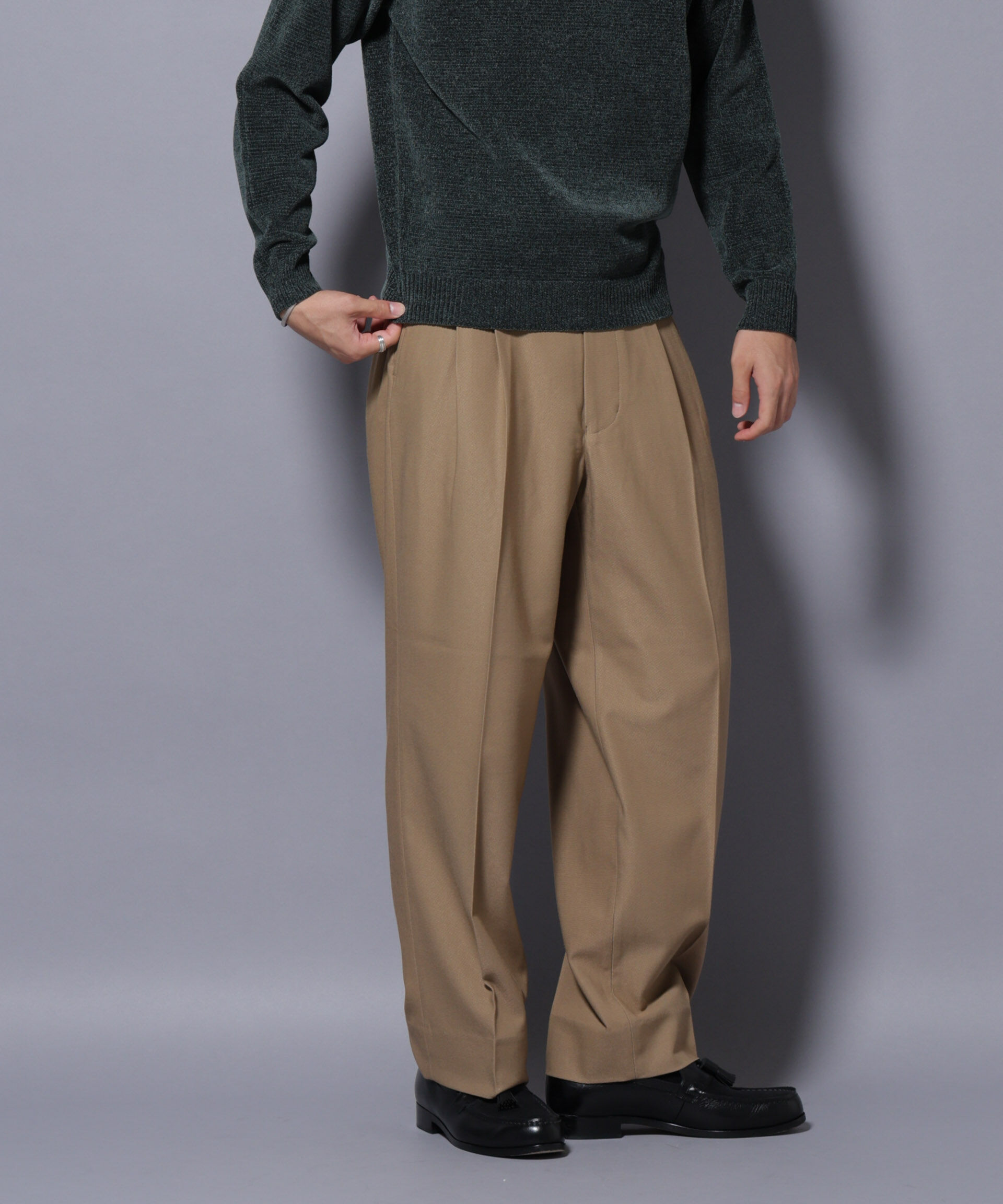 人気メンズファッション|【ナノ・ユニバース/NANO universe】 2タックテーパードスラックス