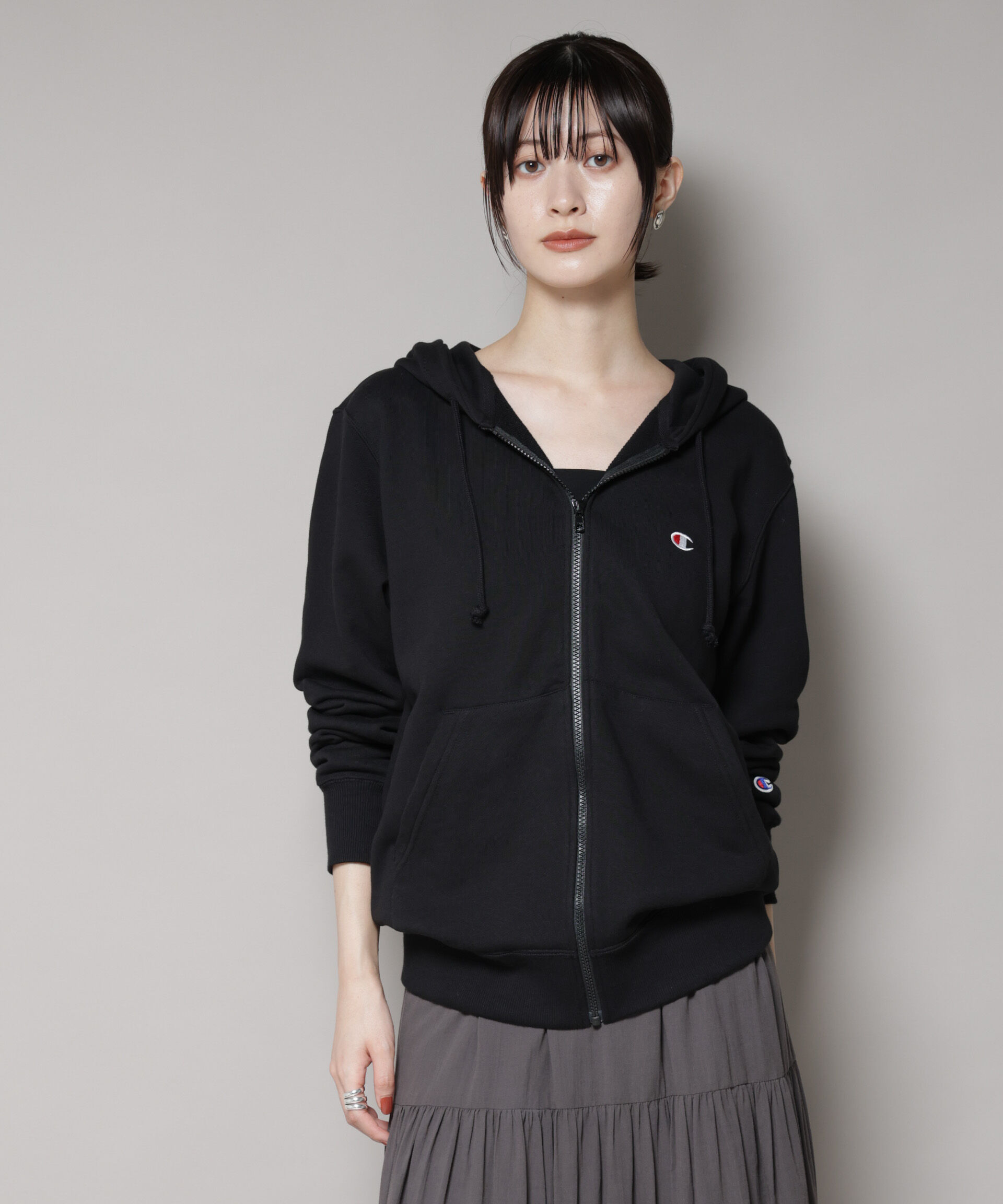 人気メンズファッション|【ナノ・ユニバース/NANO universe】 Champion/ZIP HOODED SWEATSHIRT