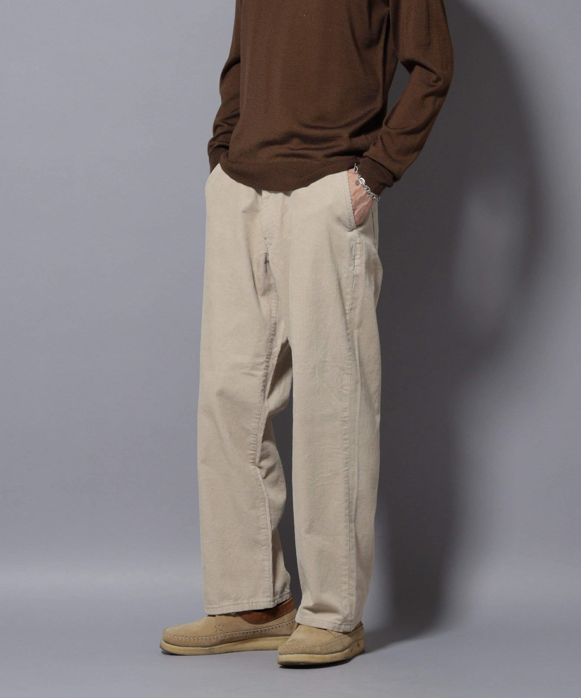 メンズファッションなら|【ナノ・ユニバース/NANO universe】 コーデュロイイージーバギーパンツ