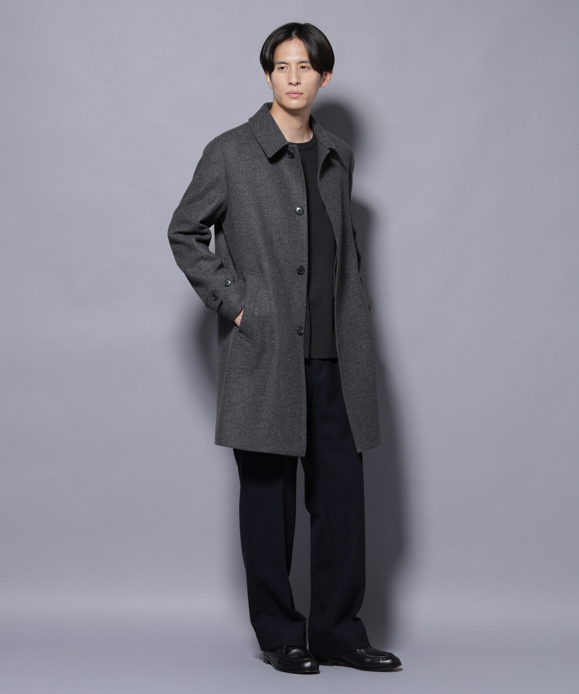 人気ファッションメンズ|【ナノ・ユニバース/NANO universe】 ウール/Nメルトンステンカラーコート