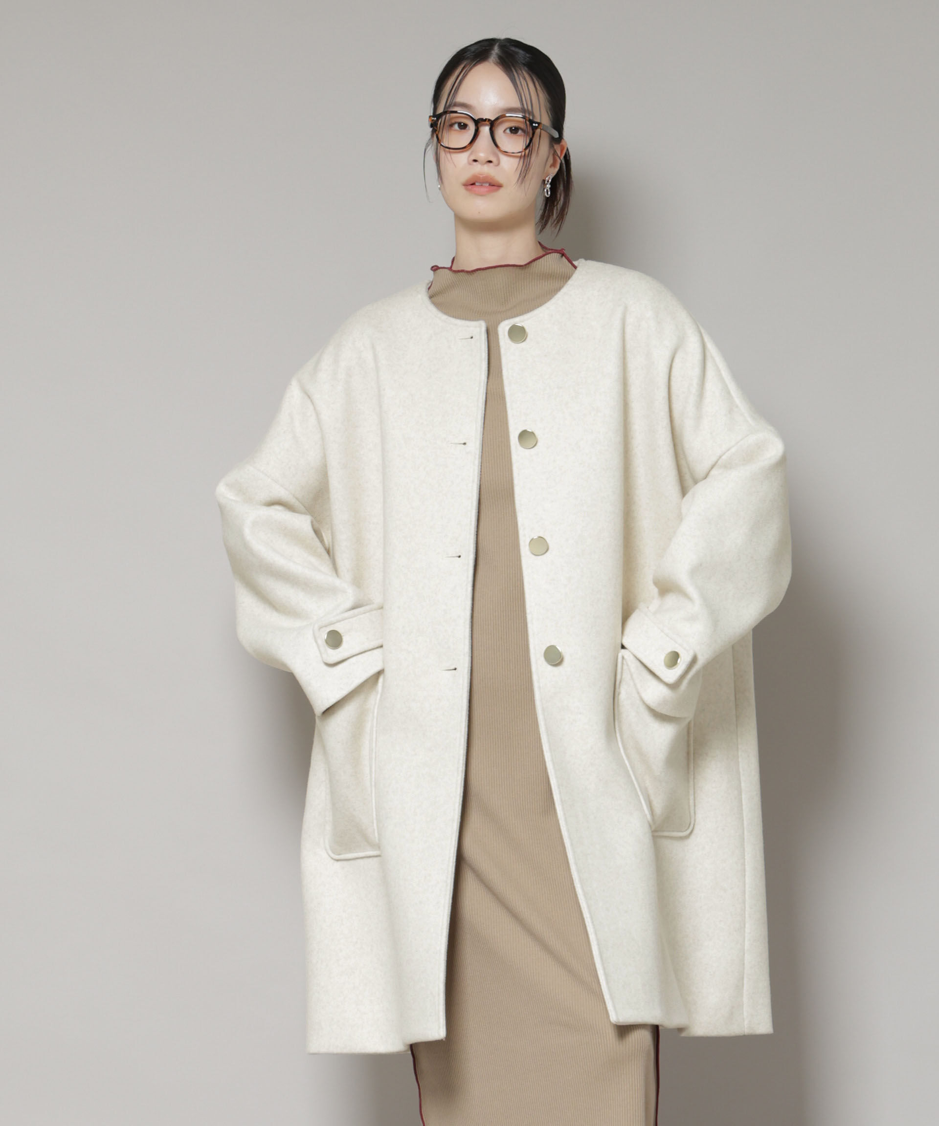 フィルムヤーンツイード コクーンコート（Ballsey）｜ルミネの