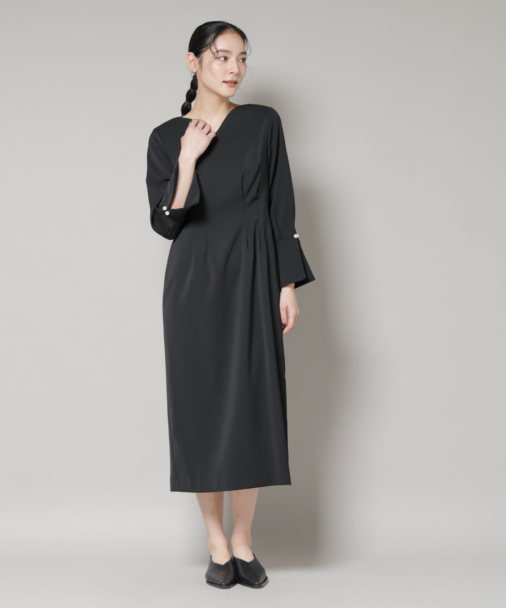 【ナノ・ユニバース/NANO universe】 troisieme chaco/DOUBLECLOTH ワンピース