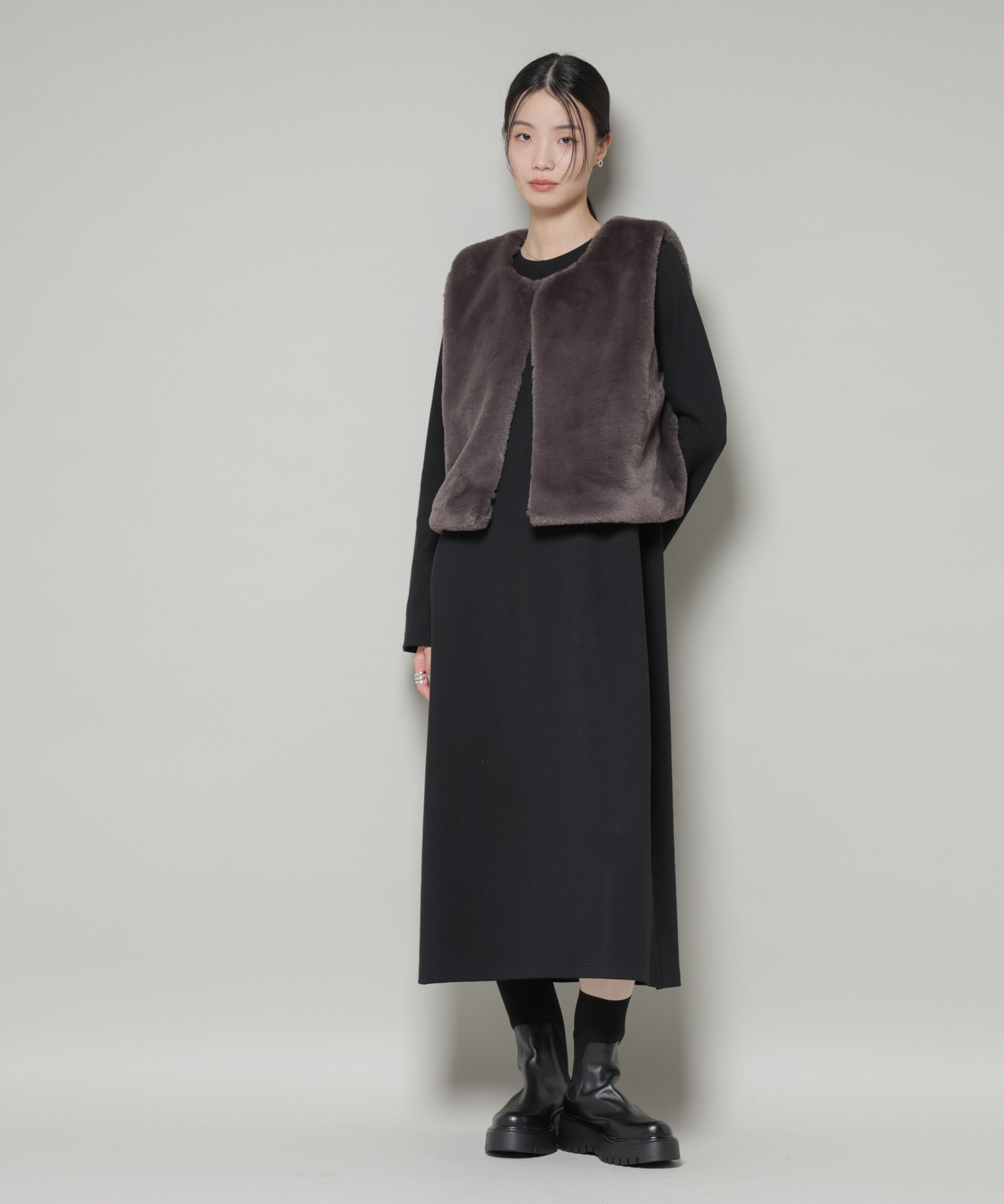 【ナノ・ユニバース/NANO universe】 ファーベスト×ワンピース アンサンブルセット