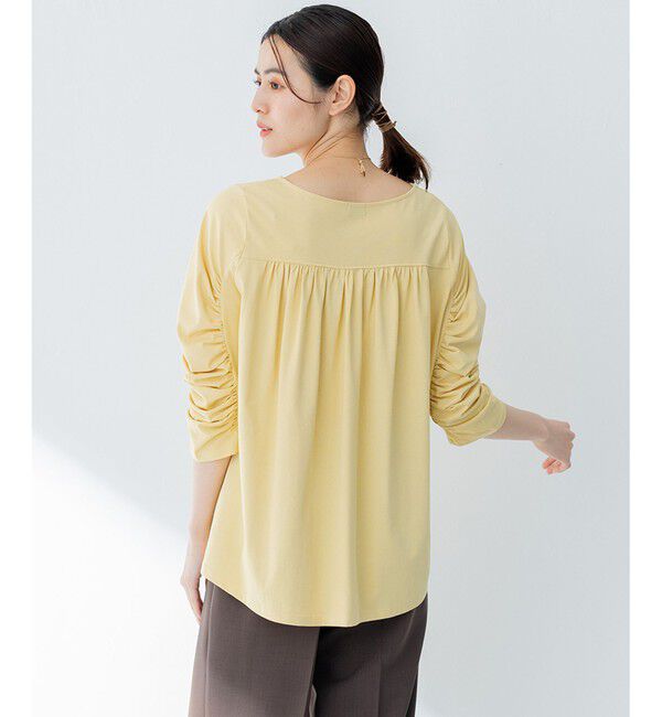 ファッションメンズのイチオシ|【クミキョク/組曲】 【洗える】プレーティングジャージーシャーリング カットソー