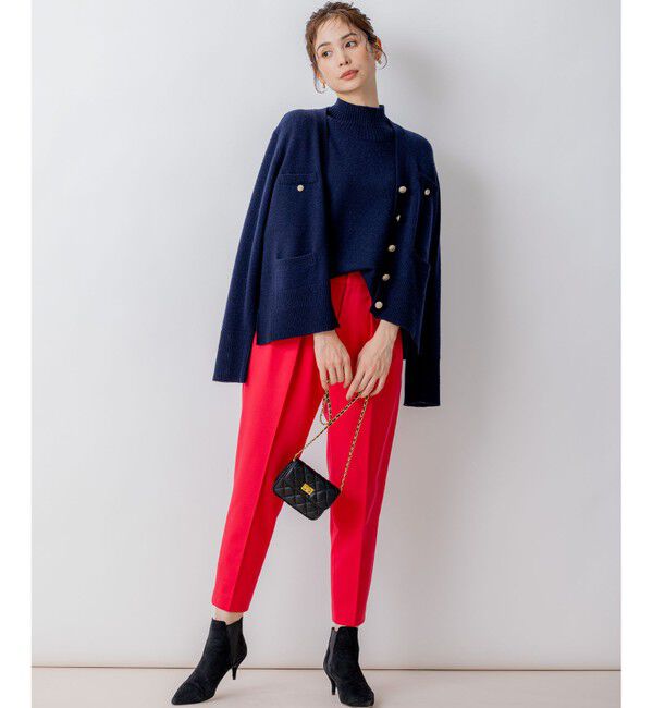 【クミキョク/組曲】 【飯豊まりえさん着用・Oggi12月号掲載】2WAYウォームストレッチ テーパード パンツ