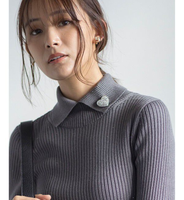 【クミキョク/組曲】 ハートストーンブローチ