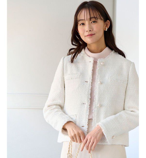 人気メンズファッション|【クミキョク/組曲】 【KUMIKYOKU NAVY】ファンシーツイード 2WAYジャケット