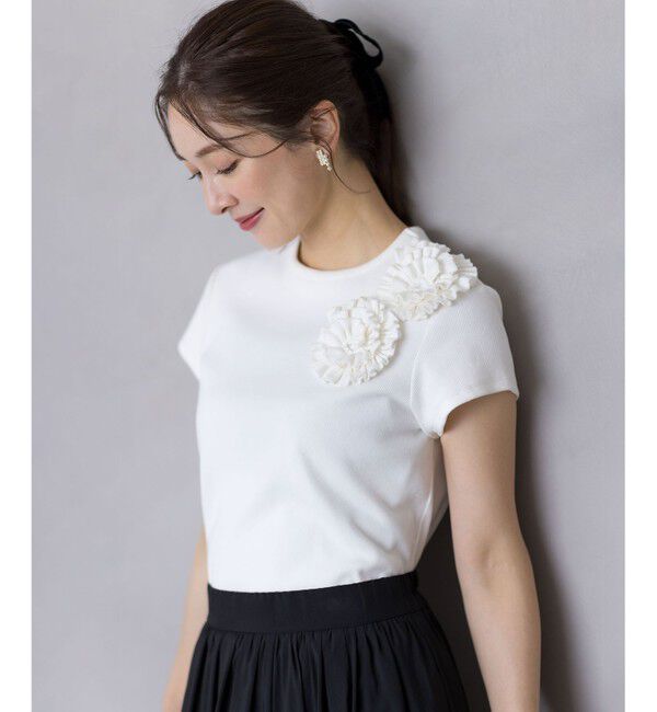 モテ系メンズファッション|【クミキョク/組曲】 テレココサージュ Tシャツ