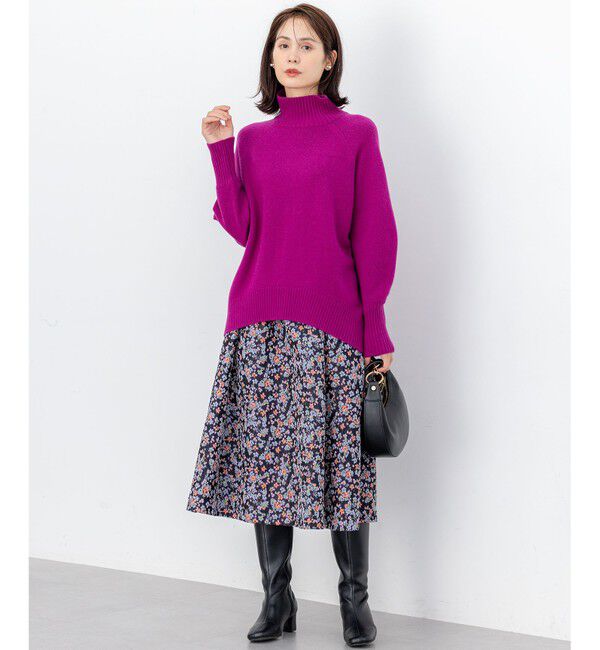 【クミキョク/組曲】 【加藤ローサさん着用】フラワージャカード スカート