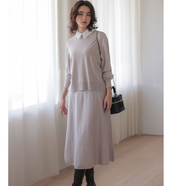 【クミキョク/組曲】 襟付きニットアップ