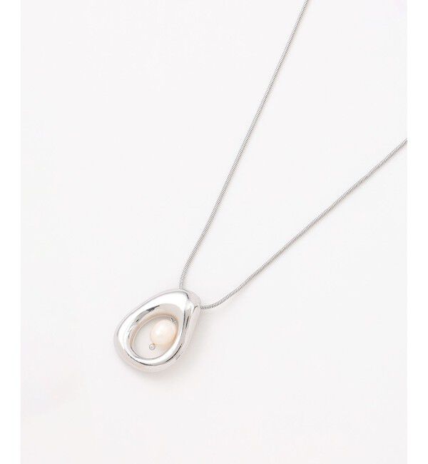 【クミキョク/組曲】 センターパールメタルリングネックレス