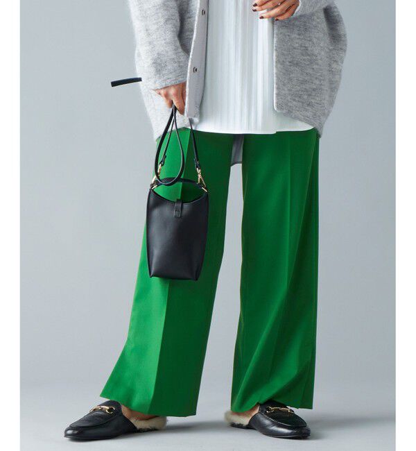 【ジユウク/自由区】 【洗える】T/R/Wストレッチストレート パンツ