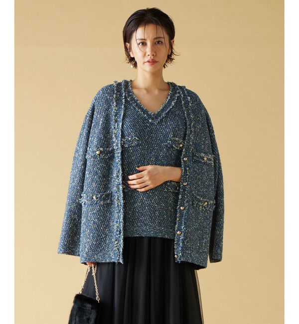 モテ系メンズファッション|【ジユウク/自由区】 ミックスツイードニット ベスト