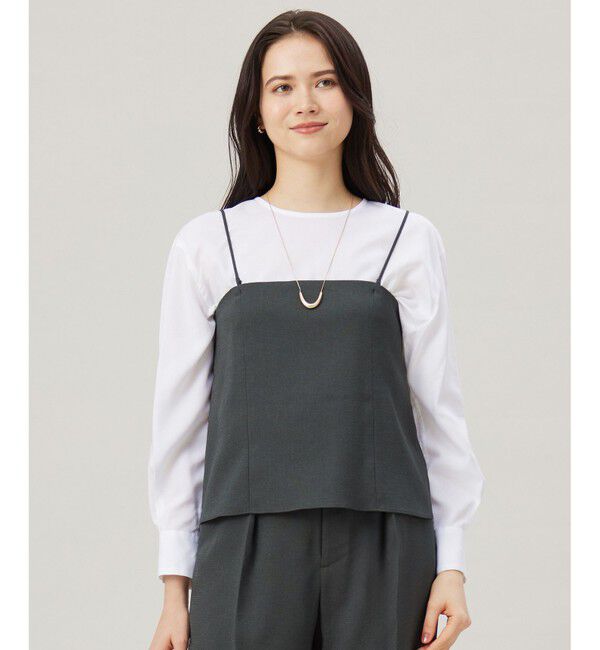 人気メンズファッション|【ジユウク/自由区】 【セットアップ対応・接触冷感・洗える】リネンライクシンセティックキャミ ビスチェ