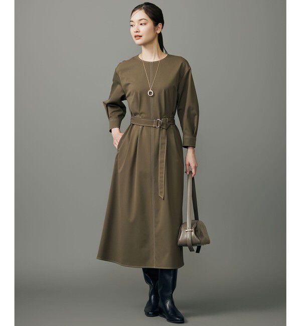 【ジユウク/自由区】 【洗える】デニムライクツイル ワンピース