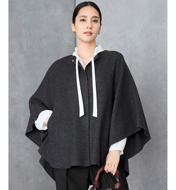 SHIPS Colors:〈手洗い可能〉ジャージー メルトン ポンチョ◇（SHIPS