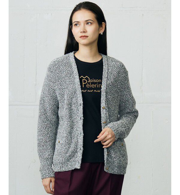 【ジユウク/自由区】 【カタログ掲載】ラメファンシーツイード カーディガン