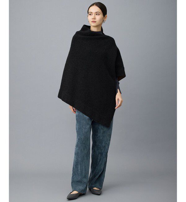 定価9.2万/2023年♡ベイジ CLOVIS ケープ ポンチョ ダブル ウール ウールダブルフェイス フーテッドポンチョ | GALERIE VIE (Women