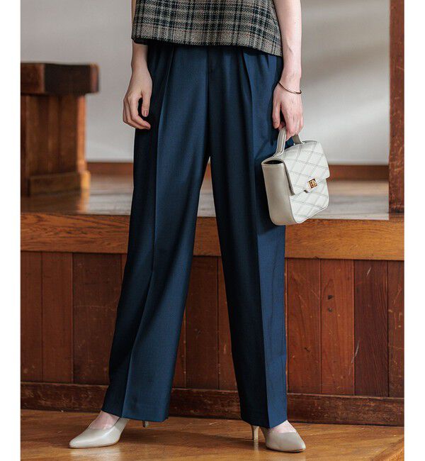 【ニジュウサンク/23区】 TWマットクロス ワイドパンツ