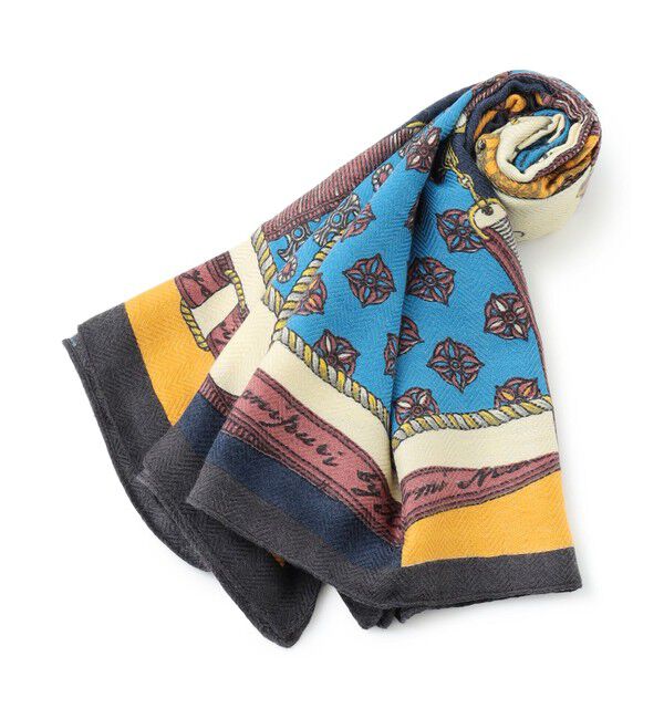 TOMORROWLAND カシミヤ ブロックストライプストール　マフラー セール】 TOMORROWLAND カシミヤ ブロックストライプストール