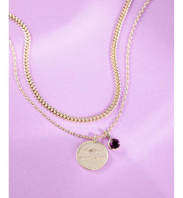 【ニジュウサンク/23区】 カラーストーン コイン ネックレス