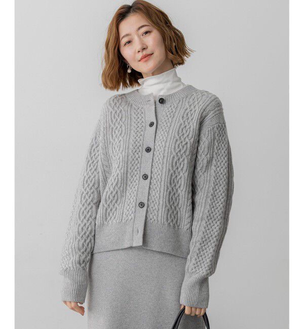 人気メンズファッション|【ニジュウサンク/23区】 【洗える】カシミヤブレンド ケーブルニットカーディガン