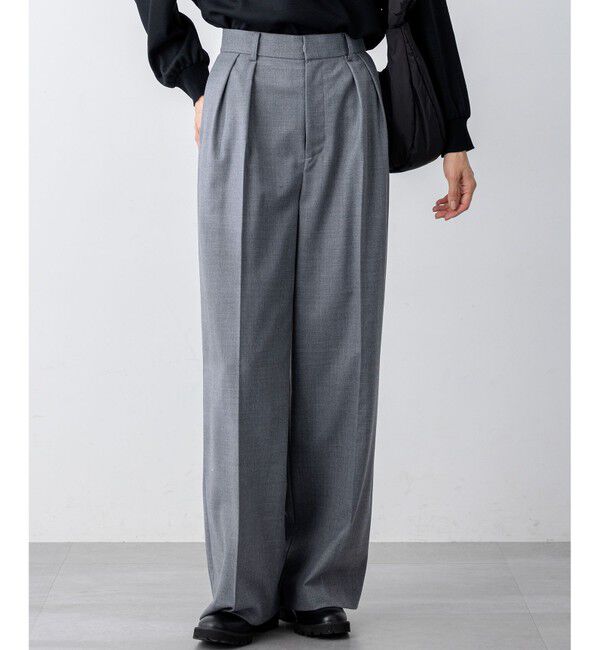 【ニジュウサンク/23区】 【セットアップ対応】TWサキソニー タックワイド パンツ