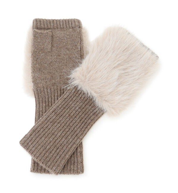 モテ系ファッションメンズ|【ニジュウサンク/23区】 【見上愛さん着用】フェイクファー ニット グローブ