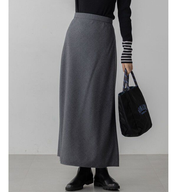 【ニジュウサンク/23区】 【洗える】ハイカウントフラノ フレア スカート