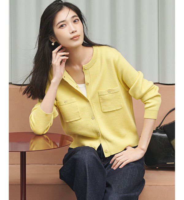 コットンカシミヤ パールポケットカーディガン（CABaN）｜ルミネの