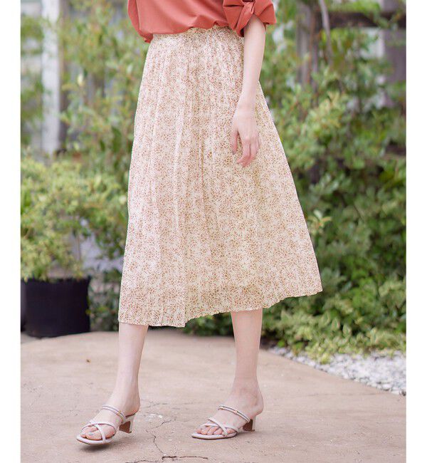 【エニィスィス/ANY SIS】 【洗える】クリスタルプリーツフラワー スカート