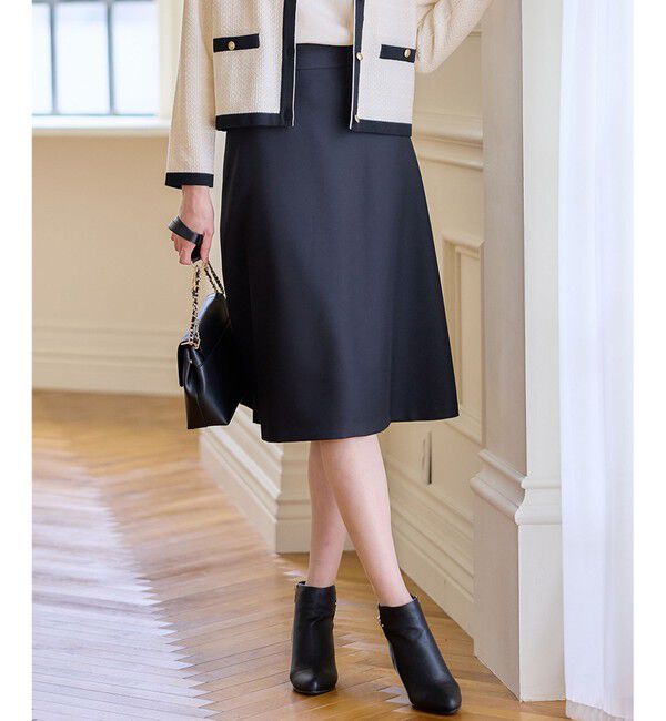 【エニィスィス/ANY SIS】 【洗える】フラップポイントフレア スカート