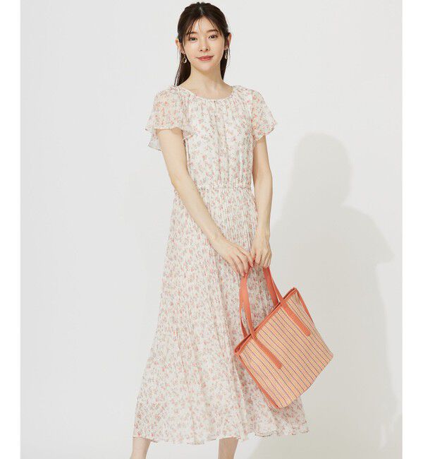 【エニィスィス/ANY SIS】 【洗える】ニュアンスピーチ ワンピース