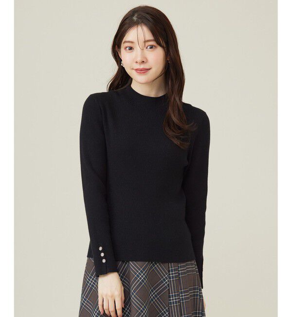 【エニィスィス/ANY SIS】 【洗える】リブインナー ニット