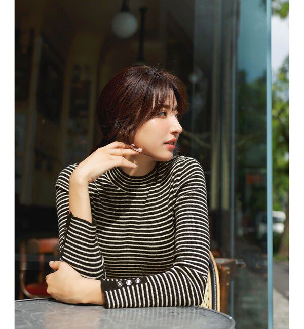 【エニィスィス/ANY SIS】 【洗える】リブインナー ニット