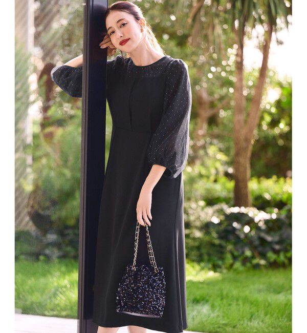 【エニィスィス/ANY SIS】 【Lily Calin】シャイニードットコンビ ドレス