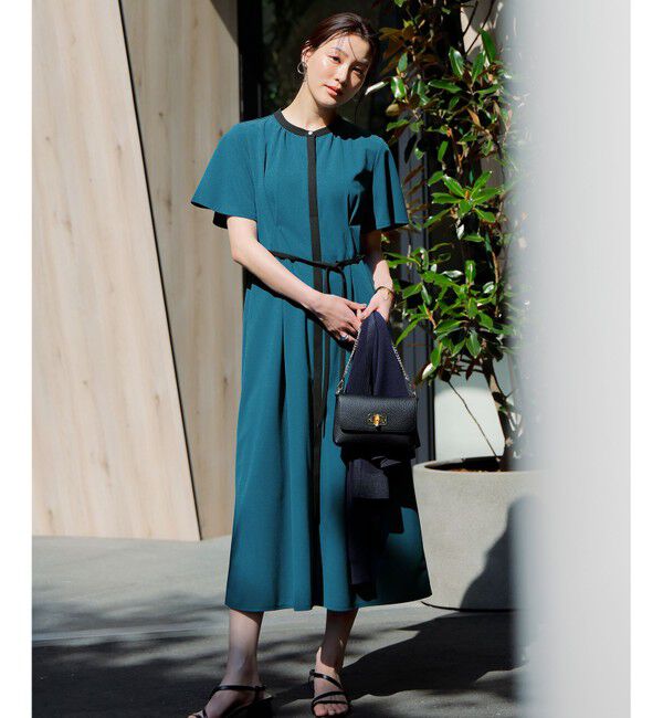 【エニィスィス/ANY SIS】 【UVケア・ストレッチ・洗える】2WAYジョーゼットジャージー ワンピース