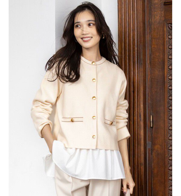 【エニィスィス/ANY SIS】 【CICA加工】ニット ジャケット