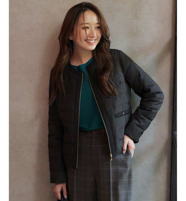 【エニィスィス/ANY SIS】 【撥水・洗える】2WAYノーカラーダウン ジャケット