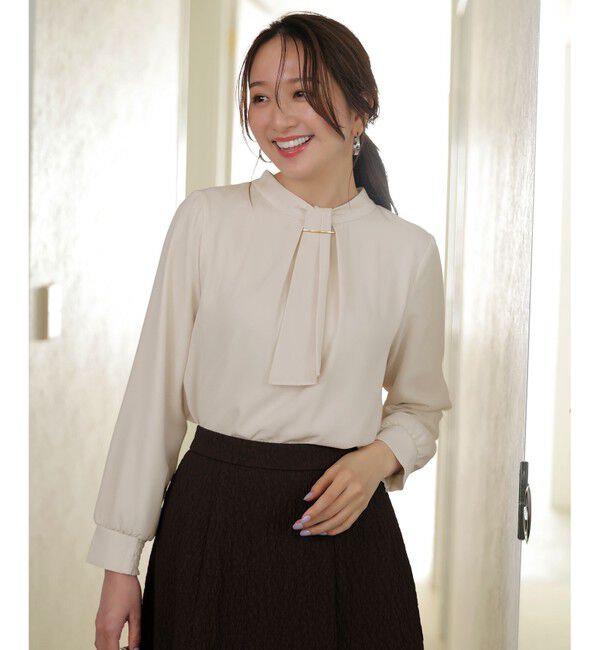 【エニィスィス/ANY SIS】 【4WAY・裏起毛】エニポカ ボウタイ ブラウス