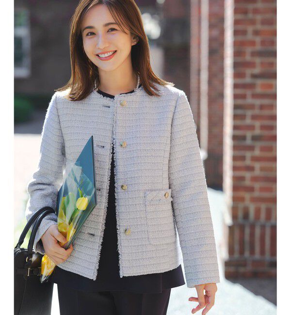 ノーカラーフリンジツイード ジャケット（ANY SIS）｜ルミネの