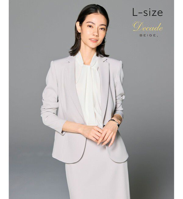 【ベイジ，/BEIGE,】 【洗える・L-size】LUIZA / テーラードジャケット