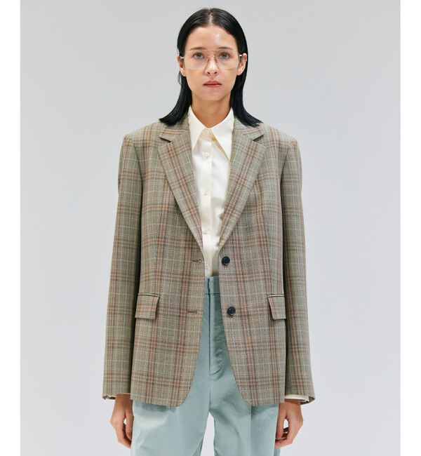 【ベイジ，/BEIGE,】 【Oggi ８月号掲載】SELMA / チェックウールテーラードジャケット