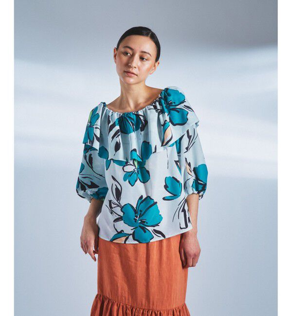 ファッションメンズのイチオシ|【グレースコンチネンタル/GRACE CONTINENTAL】 ビッグフラワーフリルトップ